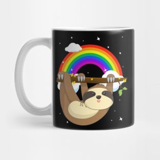 Funny Climbing Sloth LGBT Community Pride T-Shirt Mug